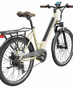 FAFREES F26 Pro City E-Bike 26 Inch Step-through Electric Bicycle 25Km/h 250W Motor 36V 10Ah Embedded Removable Battery Shimano 7 Speed Dual Disc Brakes APP Connect - Golden 13 FAFREES F26 Pro City E-Bike 26 Inch Step-through Electric Bicycle 25Km/h 250W Motor 36V 10Ah Embedded Removable Battery Shimano 7 Speed Dual Disc Brakes APP Connect - Golden -rockbros-shop FAFREES F26 Pro 26 Step through City E Bike Gold 501480 5