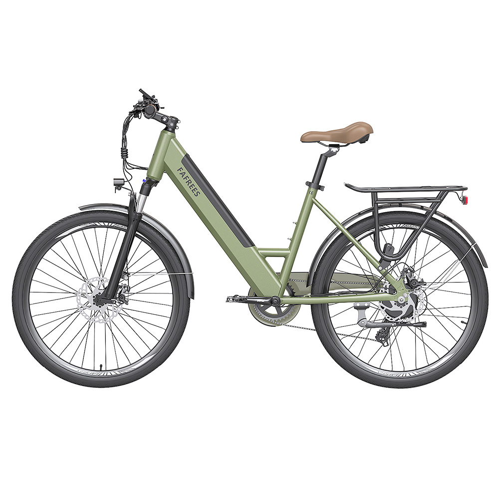 FAFREES F26 Pro City E-Bike 26 Inch Step-through Electric Bicycle 25Km/h 250W Motor 36V 10Ah Embedded Removable Battery Shimano 7 Speed Dual Disc Brakes APP Connect - Green FAFREES F26 Pro City E-Bike 26 Inch Step-through Electric Bicycle 25Km/h 250W Motor 36V 10Ah Embedded Removable Battery Shimano 7 Speed Dual Disc Brakes APP Connect - Green -rockbros-shop FAFREES F26 Pro 26 Step through City E Bike Green 501478 2