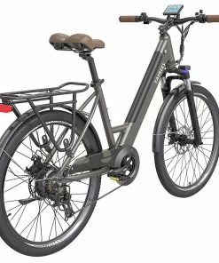 FAFREES F26 Pro City E-Bike 26 Inch Step-through Electric Bicycle 25Km/h 250W Motor 36V 10Ah Embedded Removable Battery Shimano 7 Speed Dual Disc Brakes APP Connect - Grey -rockbros-shop FAFREES F26 Pro 26 Step through City E Bike Grey 501479 4