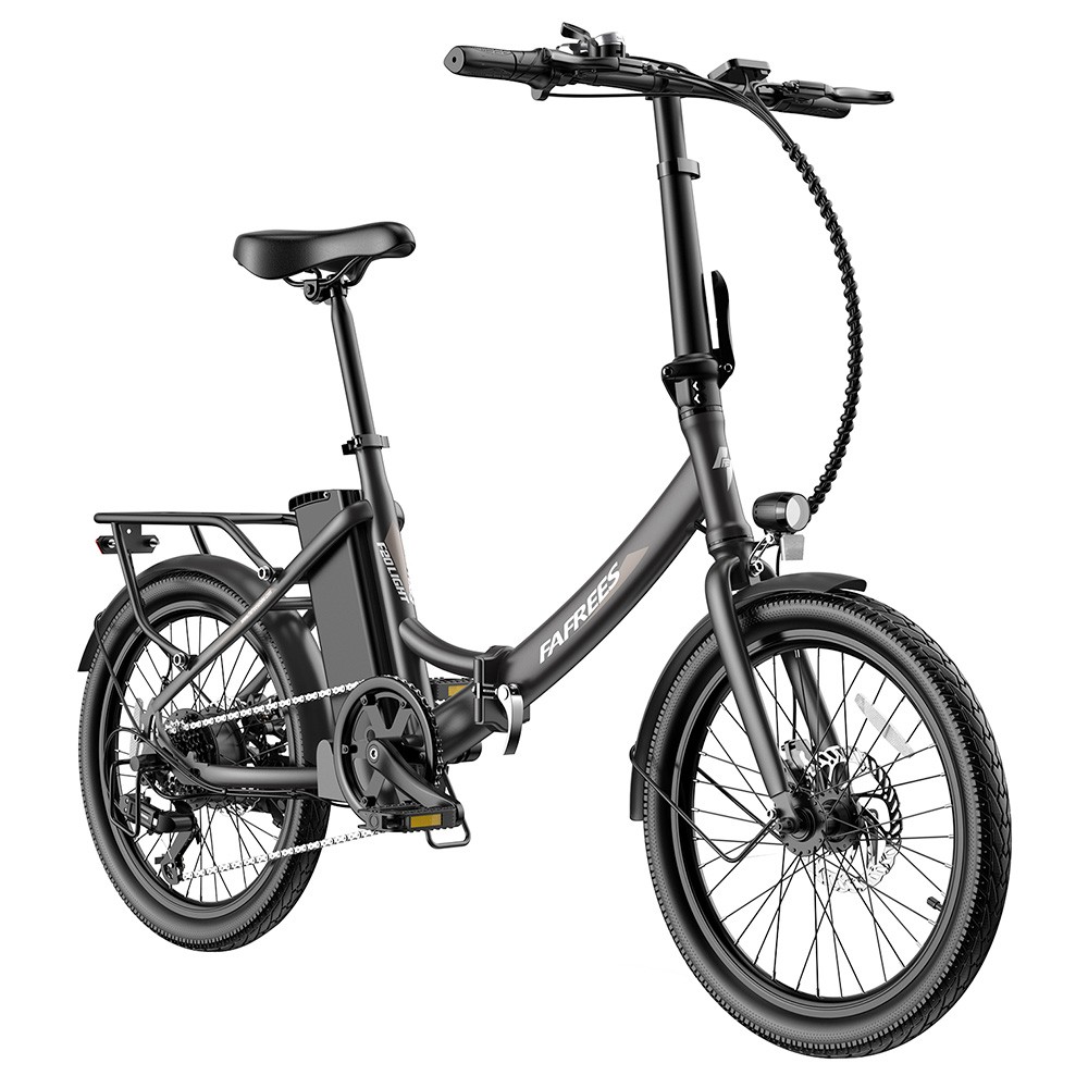 FAFREES F20 Light Folding City E-bike 20*1.95 Inch Tire 36V 250W Motor 25Km/h Max Speed 14.5Ah Battery Shimano 7-Speed Gear IPX4 Waterproof - Black FAFREES F20 Light Folding City E-bike 20*1.95 Inch Tire 36V 250W Motor 25Km/h Max Speed 14.5Ah Battery Shimano 7-Speed Gear IPX4 Waterproof - Black -rockbros-shop FAFREES FF20 Light Folding City E bike Black 519502 2