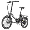 FAFREES F20 Light Folding City E-bike 20*1.95 Inch Tire 36V 250W Motor 25Km/h Max Speed 14.5Ah Battery Shimano 7-Speed Gear IPX4 Waterproof - Black -rockbros-shop FAFREES FF20 Light Folding City E bike Black 519502 3