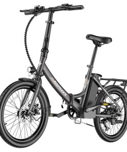 FAFREES F20 Light Folding City E-bike 20*1.95 Inch Tire 36V 250W Motor 25Km/h Max Speed 14.5Ah Battery Shimano 7-Speed Gear IPX4 Waterproof - Black