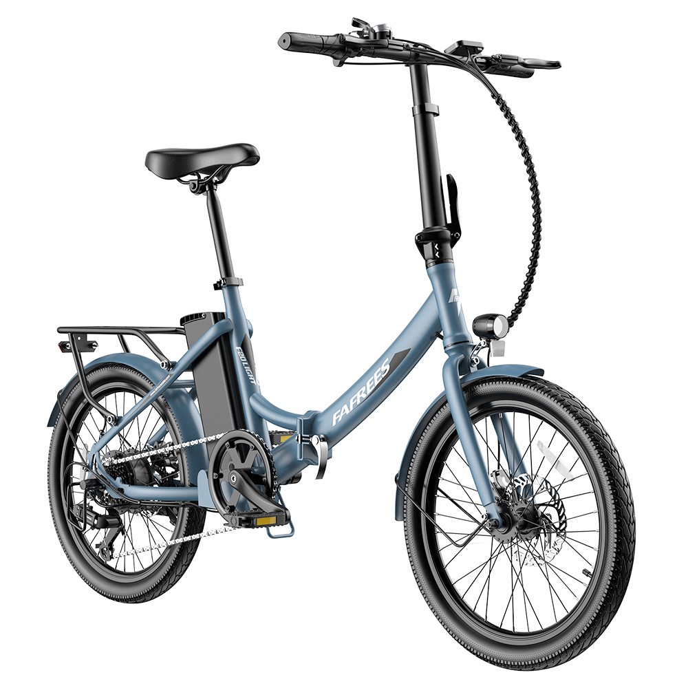 FAFREES F20 Light Folding City E-bike 20*1.95 Inch Tire 36V 250W Motor 25Km/h Max Speed 14.5Ah Battery Shimano 7-Speed Gear IPX4 Waterproof - Blue FAFREES F20 Light Folding City E-bike 20*1.95 Inch Tire 36V 250W Motor 25Km/h Max Speed 14.5Ah Battery Shimano 7-Speed Gear IPX4 Waterproof - Blue -rockbros-shop FAFREES FF20 Light Folding City E bike Blue 519506 2