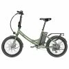 FAFREES F20 Light Folding City E-bike 20*1.95 Inch Tire 36V 250W Motor 25Km/h Max Speed 14.5Ah Battery Shimano 7-Speed Gear IPX4 Waterproof - Green -rockbros-shop FAFREES FF20 Light Folding City E bike Green 519503 1