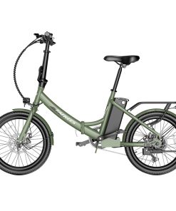 FAFREES F20 Light Folding City E-bike 20*1.95 Inch Tire 36V 250W Motor 25Km/h Max Speed 14.5Ah Battery Shimano 7-Speed Gear IPX4 Waterproof - Green