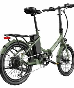 FAFREES F20 Light Folding City E-bike 20*1.95 Inch Tire 36V 250W Motor 25Km/h Max Speed 14.5Ah Battery Shimano 7-Speed Gear IPX4 Waterproof - Green -rockbros-shop FAFREES FF20 Light Folding City E bike Green 519503 4