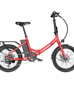 FAFREES F20 Light Folding City E-bike 20*1.95 Inch Tire 36V 250W Motor 25Km/h Max Speed 14.5Ah Battery Shimano 7-Speed Gear IPX4 Waterproof - Red