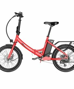 FAFREES F20 Light Folding City E-bike 20*1.95 Inch Tire 36V 250W Motor 25Km/h Max Speed 14.5Ah Battery Shimano 7-Speed Gear IPX4 Waterproof - Red -rockbros-shop FAFREES FF20 Light Folding City E bike Red 519504 1