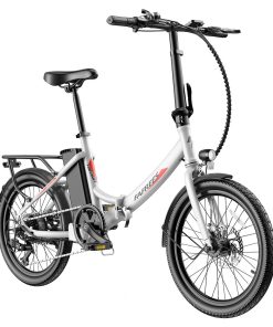 FAFREES F20 Light Folding City E-bike 20*1.95 Inch Tire 36V 250W Motor 25Km/h Max Speed 14.5Ah Battery Shimano 7-Speed Gear IPX4 Waterproof - White