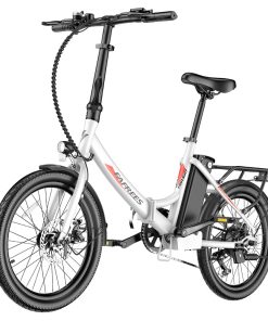 FAFREES F20 Light Folding City E-bike 20*1.95 Inch Tire 36V 250W Motor 25Km/h Max Speed 14.5Ah Battery Shimano 7-Speed Gear IPX4 Waterproof - White -rockbros-shop FAFREES FF20 Light Folding City E bike White 519505 3