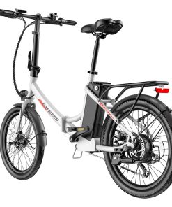 FAFREES F20 Light Folding City E-bike 20*1.95 Inch Tire 36V 250W Motor 25Km/h Max Speed 14.5Ah Battery Shimano 7-Speed Gear IPX4 Waterproof - White -rockbros-shop FAFREES FF20 Light Folding City E bike White 519505 5