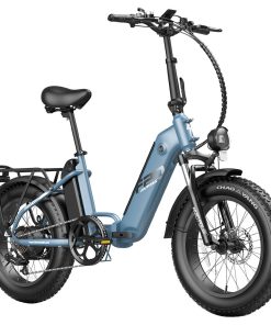 FAFREES FF20 Polar Electric Bike 48V 500W Motor 40Km/h Max Speed Dual 10.4Ah Batteries For 150KM Range 20*4.0 Inch CHAOYANG Fat Tire Double Disc Brakes Shimano 7-Speed Gear LCD Color Display - Blue -rockbros-shop FAFREES FF20 Polar Electric Bike Blue 519500 2