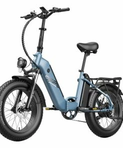 FAFREES FF20 Polar Electric Bike 48V 500W Motor 40Km/h Max Speed Dual 10.4Ah Batteries For 150KM Range 20*4.0 Inch CHAOYANG Fat Tire Double Disc Brakes Shimano 7-Speed Gear LCD Color Display - Blue