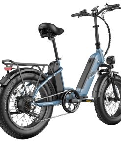FAFREES FF20 Polar Electric Bike 48V 500W Motor 40Km/h Max Speed Dual 10.4Ah Batteries For 150KM Range 20*4.0 Inch CHAOYANG Fat Tire Double Disc Brakes Shimano 7-Speed Gear LCD Color Display - Blue -rockbros-shop FAFREES FF20 Polar Electric Bike Blue 519500 4