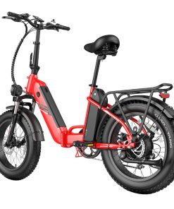 FAFREES FF20 Polar Electric Bike 48V 500W Motor 40Km/h Max Speed Dual 10.4Ah Batteries For 150KM Range 20*4.0 Inch CHAOYANG Fat Tire Double Disc Brakes Shimano 7-Speed Gear LCD Color Display - Red -rockbros-shop FAFREES FF20 Polar Electric Bike Red 519497 5
