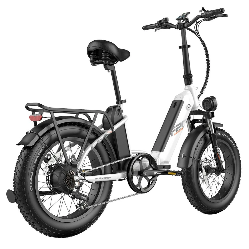 FAFREES FF20 Polar Electric Bike 48V 500W Motor 40Km/h Max Speed Dual 10.4Ah Batteries For 150KM Range 20*4.0 Inch CHAOYANG Fat Tire Double Disc Brakes Shimano 7-Speed Gear LCD Color Display - White 7 FAFREES FF20 Polar Electric Bike 48V 500W Motor 40Km/h Max Speed Dual 10.4Ah Batteries For 150KM Range 20*4.0 Inch CHAOYANG Fat Tire Double Disc Brakes Shimano 7-Speed Gear LCD Color Display - White - Image 5