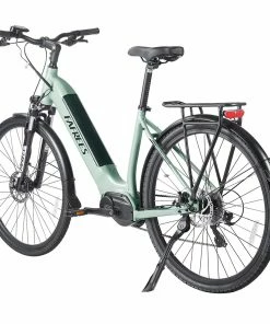 FAFREES FM9 City Electric Bike KENDA 700C*45C Tire 250W Bafang Mid-Drive Motor 25Km/h Max Speed 36V 15Ah Battery 100KM Range SHIMANO 7-Speed TEKTRO Mechanical Disc Brakes - Green -rockbros-shop FAFREES FM9 City Electric Bicycle Green 519496 5