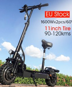 FLJ Scooter FLJ T113 11inch 2*1600W Dual Motors Electric Scooter With 60V 35Ah Battery Big Power - With Seat -rockbros-shop FLJ T113 11inch 2 1600W Dual Motors Electric Scooter With Seat 517206 3