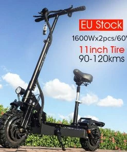 FLJ Scooter FLJ T113 11inch 2*1600W Dual Motors Electric Scooter With 60V 35Ah Battery Big Power - With Seat -rockbros-shop FLJ T113 11inch 2 1600W Dual Motors Electric Scooter With Seat 517206 3