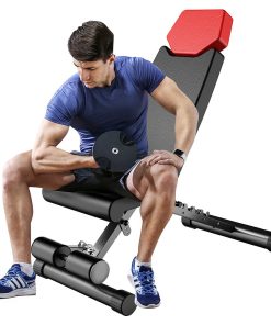 Finer Form 5-in-1 Weight Bench, 660lbs Weight Limit Adjustable Foldable Training Equipment For Bench Press, Strength Training, Full Body Workout