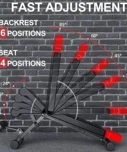 Finer Form 5-in-1 Weight Bench, 660lbs Weight Limit Adjustable Foldable Training Equipment For Bench Press, Strength Training, Full Body Workout -rockbros-shop Finer Form 5 in 1 Foldable Weight Bench 518908 2