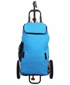 Folding Cargo Bike Trailer With Grocery Bag Blue And Black -rockbros-shop Folding Cargo Bike Trailer with Grocery Bag Blue and Black 427215 2