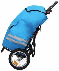 Folding Cargo Bike Trailer With Grocery Bag Blue And Black -rockbros-shop Folding Cargo Bike Trailer with Grocery Bag Blue and Black 427215 3