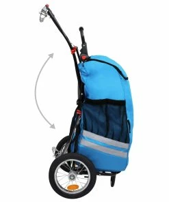 Folding Cargo Bike Trailer With Grocery Bag Blue And Black -rockbros-shop Folding Cargo Bike Trailer with Grocery Bag Blue and Black 427215 4