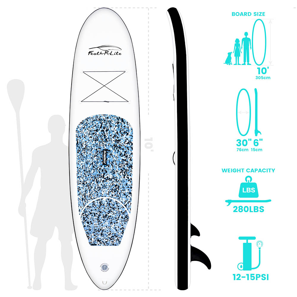 FunWater SUPFR04A CAMOUFLAGE Inflatable Stand Up Paddle Board 10'' Long 30' Wide 6' Thick Blue FunWater SUPFR04A CAMOUFLAGE Inflatable Stand Up Paddle Board 10'' Long 30' Wide 6' Thick Blue -rockbros-shop FunWater CAMOUFLAGE Inflatable Stand Up Paddle Board 507206 1