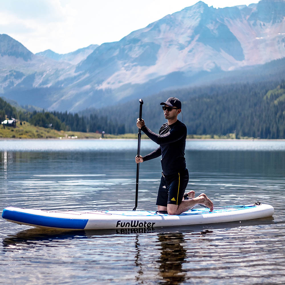 FunWater Cruise SUPFW02A Inflatable Stand Up Paddle Board 335x84x15cm Ultra-Light for All Levels with 10L Dry Bag Travel Backpack - Blue FunWater Cruise SUPFW02A Inflatable Stand Up Paddle Board 335x84x15cm Ultra-Light For All Levels With 10L Dry Bag Travel Backpack - Blue -rockbros-shop FunWater Cruise 335x84x15cm Inflatable SUP Board 500272 3