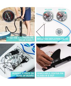 FunWater Cruise SUPFW02A Inflatable Stand Up Paddle Board 335x84x15cm Ultra-Light For All Levels With 10L Dry Bag Travel Backpack - Blue 7 FunWater Cruise SUPFW02A Inflatable Stand Up Paddle Board 335x84x15cm Ultra-Light For All Levels With 10L Dry Bag Travel Backpack - Blue -rockbros-shop FunWater Cruise 335x84x15cm Inflatable SUP Board 500272 5