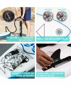 FunWater Cruise SUPFW02A Inflatable Stand Up Paddle Board 335x84x15cm Ultra-Light For All Levels With 10L Dry Bag Travel Backpack - Blue -rockbros-shop FunWater Cruise 335x84x15cm Inflatable SUP Board 500272 5