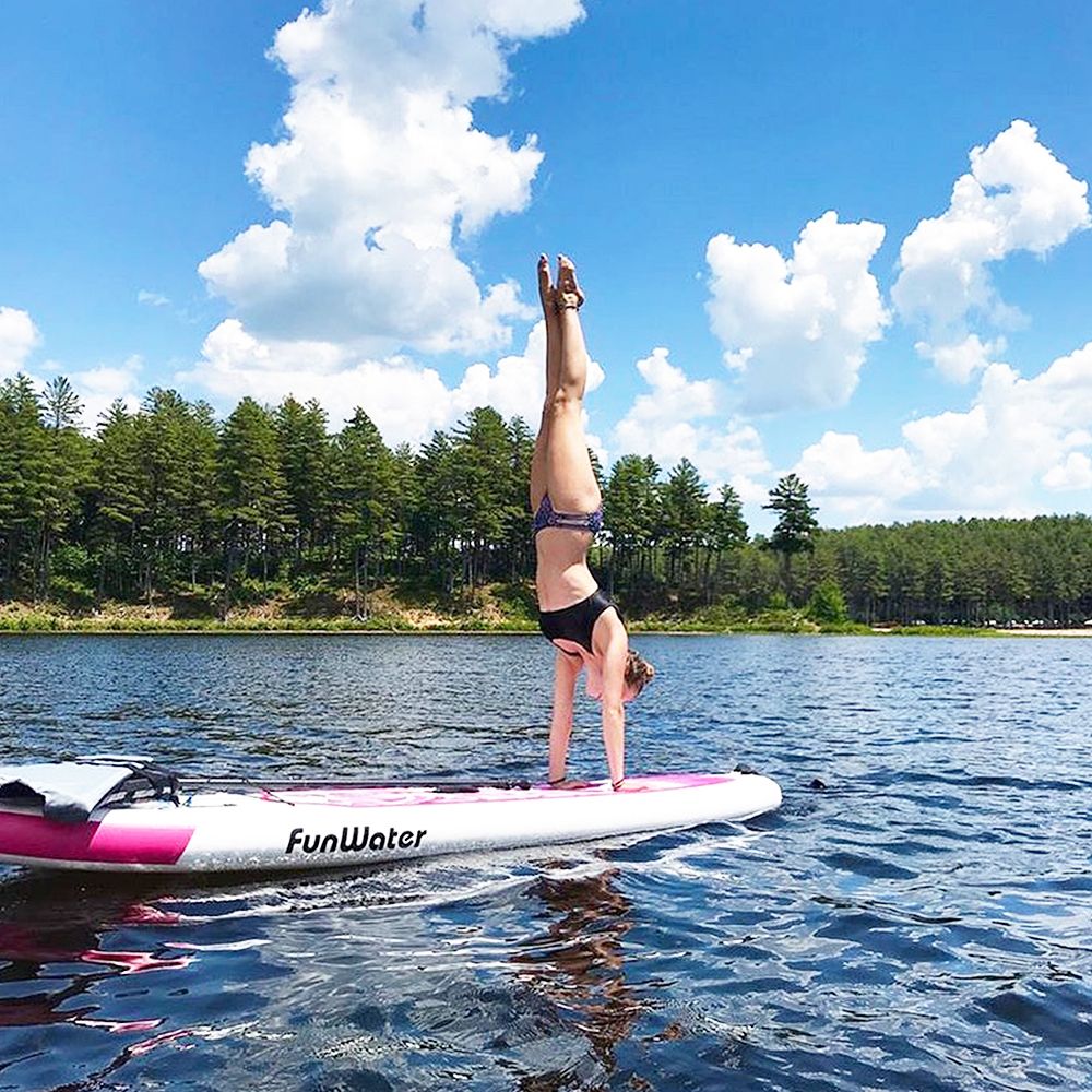 FunWater Cruise SUPFW02B Inflatable Stand Up Paddle Board 335x84x15cm Ultra-Light for All Levels with 10L Dry Bag Travel Backpack - Pink FunWater Cruise SUPFW02B Inflatable Stand Up Paddle Board 335x84x15cm Ultra-Light For All Levels With 10L Dry Bag Travel Backpack - Pink -rockbros-shop FunWater Cruise 335x84x15cm Inflatable SUP Board 500273 2