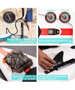 FunWater Cruise SUPFW03A Inflatable Stand Up Paddle Board 335x84x15cm Ultra-Light For All Levels With 10L Dry Bag Travel Backpack 6 FunWater Cruise SUPFW03A Inflatable Stand Up Paddle Board 335x84x15cm Ultra-Light For All Levels With 10L Dry Bag Travel Backpack -rockbros-shop FunWater Cruise 335x84x15cm Inflatable SUP Board 500282 4
