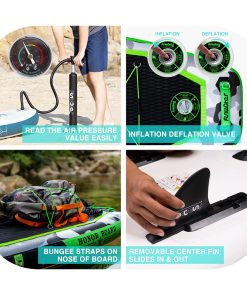 FunWater SUPFW10A HONOR Inflatable Stand Up Paddle Board 10.8'' Long 33' Wide 6' Thick -rockbros-shop FunWater HONOR Inflatable Stand Up Paddle Board 507208 2