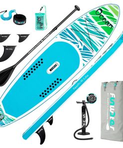 FunWater ADVENTURE-OCEAN Inflatable Stand Up Paddle Board 350x84x15cm With Complete Accessories Waterproof Bag
