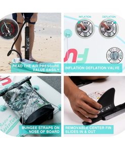 FunWater SUPFW11G MANTA RAY Inflatable Stand Up Paddle Board 11'' Long 31' Wide 6' Thick 4 FunWater SUPFW11G MANTA RAY Inflatable Stand Up Paddle Board 11'' Long 31' Wide 6' Thick -rockbros-shop FunWater MANTA RAY Inflatable Stand Up Paddle Board 507209 3