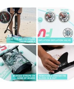 FunWater SUPFW11G MANTA RAY Inflatable Stand Up Paddle Board 11'' Long 31' Wide 6' Thick 10 FunWater SUPFW11G MANTA RAY Inflatable Stand Up Paddle Board 11'' Long 31' Wide 6' Thick -rockbros-shop FunWater MANTA RAY Inflatable Stand Up Paddle Board 507209 3