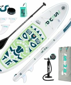 FunWater SUPFW05A NEW TIKI Inflatable Stand Up Paddle Board 10.6'' Long 33' Wide 6' Thick