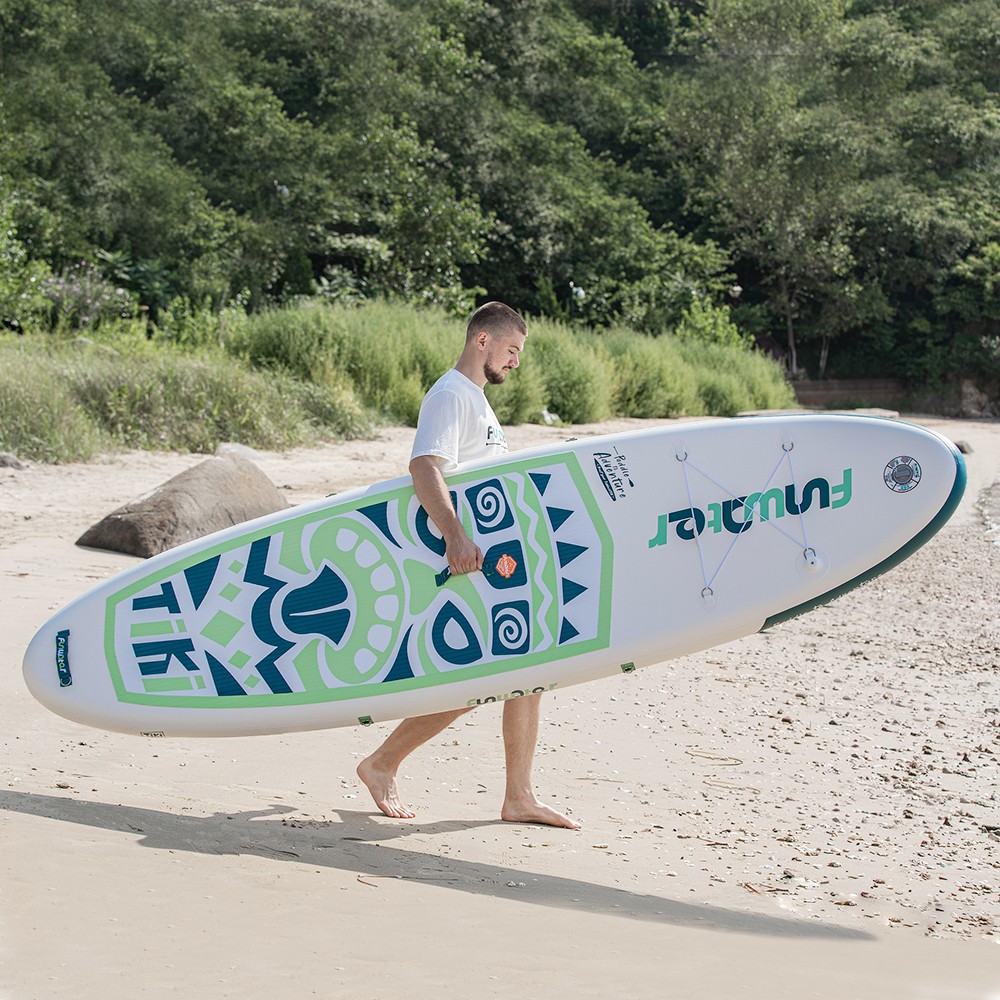 FunWater SUPFW05A NEW TIKI Inflatable Stand Up Paddle Board 10.6'' Long 33' Wide 6' Thick FunWater SUPFW05A NEW TIKI Inflatable Stand Up Paddle Board 10.6'' Long 33' Wide 6' Thick -rockbros-shop FunWater NEW TIKI Inflatable Stand Up Paddle Board 507207 5