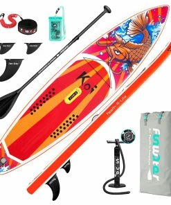 Funwater Racing Roard KOI 350x84x15cm Inflatable Stand Up Paddling Board Maximum Load 150kg With Accessories
