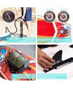 Funwater Racing Roard KOI 350x84x15cm Inflatable Stand Up Paddling Board Maximum Load 150kg With Accessories 6 Funwater Racing Roard KOI 350x84x15cm Inflatable Stand Up Paddling Board Maximum Load 150kg With Accessories -rockbros-shop Funwater Racing Roard KOI 350x84x15cm Inflatable SUP Board 500279 4