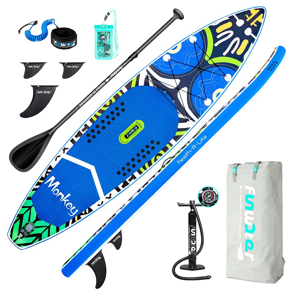 Funwater Racing Roard Monkey 132*33*6 Inch Inflatable Stand Up Paddling Board Maximum Load 150kg with Accessories Funwater Racing Roard Monkey 132*33*6 Inch Inflatable Stand Up Paddling Board Maximum Load 150kg With Accessories -rockbros-shop Funwater Racing Roard Monkey 132 33 6 Inch Inflatable 500278 0