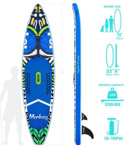 Funwater Racing Roard Monkey 132*33*6 Inch Inflatable Stand Up Paddling Board Maximum Load 150kg With Accessories 5 Funwater Racing Roard Monkey 132*33*6 Inch Inflatable Stand Up Paddling Board Maximum Load 150kg With Accessories -rockbros-shop Funwater Racing Roard Monkey 132 33 6 Inch Inflatable 500278 3