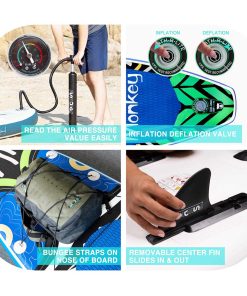 Funwater Racing Roard Monkey 132*33*6 Inch Inflatable Stand Up Paddling Board Maximum Load 150kg With Accessories 6 Funwater Racing Roard Monkey 132*33*6 Inch Inflatable Stand Up Paddling Board Maximum Load 150kg With Accessories -rockbros-shop Funwater Racing Roard Monkey 132 33 6 Inch Inflatable 500278 4