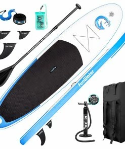 Funwater Smilling Face 335x82x15cm Inflatable Stand Up Paddling Board Adjustable Maximum Load 150kg With Accessor