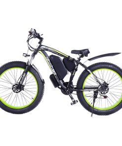 GOGOBEST GF700 26*4.0 Inch Fat Tire Electric Mountain Bike 48V 17.5Ah Battery 2*500W Dual Motor Max Speed 50Km/h 70KM Power-Assisted Range Max Load 200KG IP54 Waterproof Hydraulic Disc Brake MTB Bike 6061 Aluminum Alloy Frame - Black Green -rockbros-shop GOGOBEST GF700 Electric Mountain Bike 519217 3