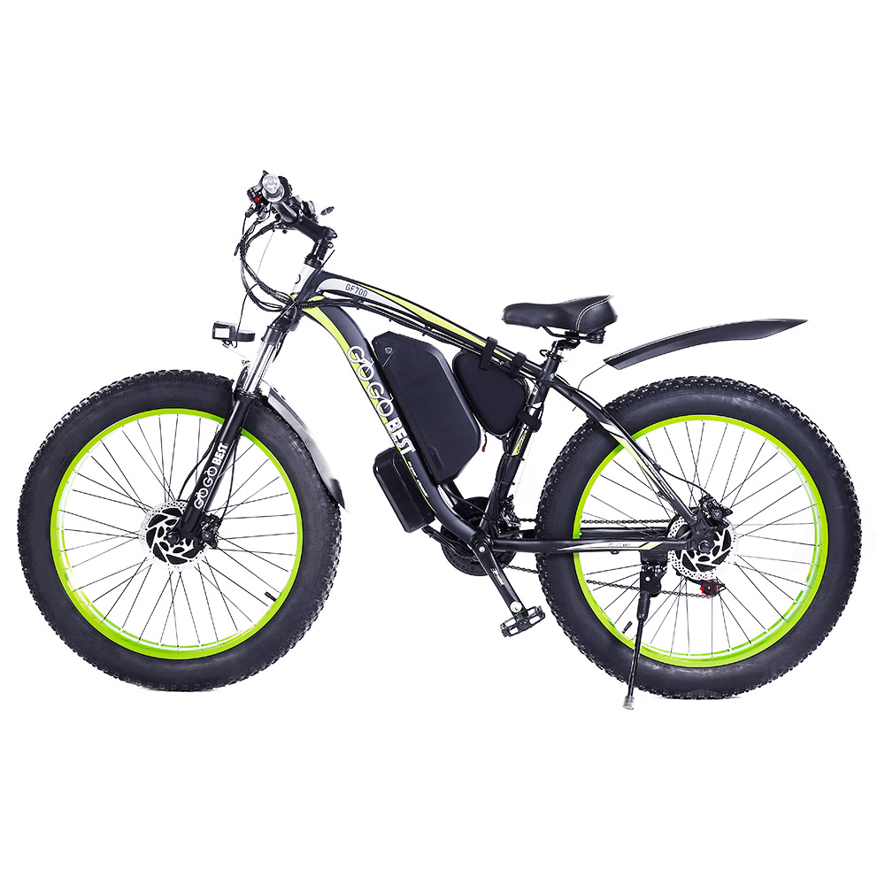 GOGOBEST GF700 26*4.0 Inch Fat Tire Electric Mountain Bike 48V 17.5Ah Battery 2*500W Dual Motor Max Speed 50Km/h 70KM Power-Assisted Range Max Load 200KG IP54 Waterproof Hydraulic Disc Brake MTB Bike 6061 Aluminum Alloy Frame - Black Green GOGOBEST GF700 26*4.0 Inch Fat Tire Electric Mountain Bike 48V 17.5Ah Battery 2*500W Dual Motor Max Speed 50Km/h 70KM Power-Assisted Range Max Load 200KG IP54 Waterproof Hydraulic Disc Brake MTB Bike 6061 Aluminum Alloy Frame - Black Green -rockbros-shop GOGOBEST GF700 Electric Mountain Bike 519218 3