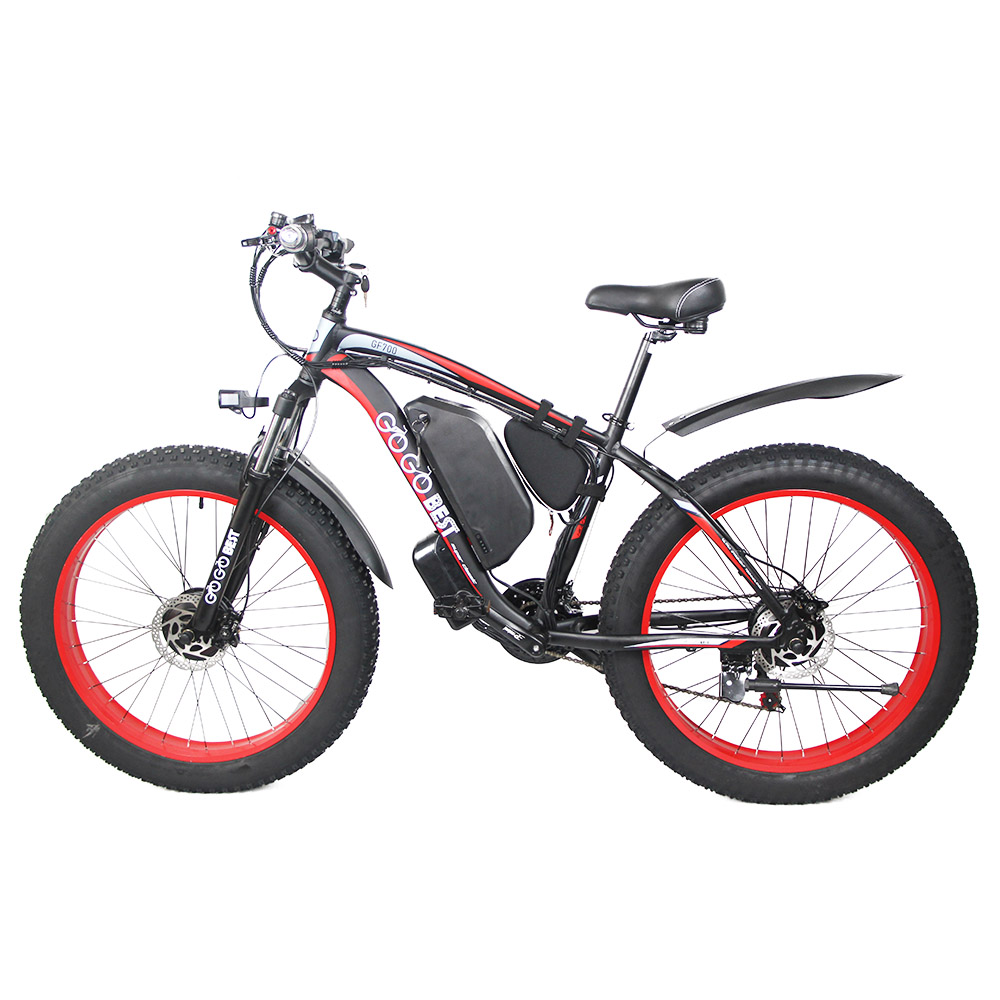 GOGOBEST GF700 26*4.0 Inch Fat Tire Electric Mountain Bike 48V 17.5Ah Battery 2*500W Dual Motor Max Speed 50Km/h 70KM Power-Assisted Range Max Load 200KG IP54 Waterproof Hydraulic Disc Brake MTB Bike 6061 Aluminum Alloy Frame - Black Red GOGOBEST GF700 26*4.0 Inch Fat Tire Electric Mountain Bike 48V 17.5Ah Battery 2*500W Dual Motor Max Speed 50Km/h 70KM Power-Assisted Range Max Load 200KG IP54 Waterproof Hydraulic Disc Brake MTB Bike 6061 Aluminum Alloy Frame - Black Red -rockbros-shop GOGOBEST GF700 Electric Mountain Bike 519219 1