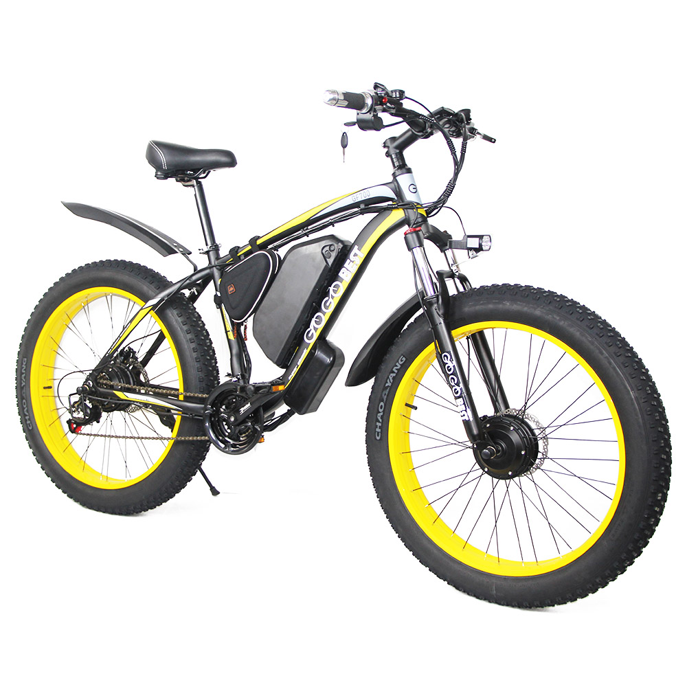 GOGOBEST GF700 26*4.0 Inch Fat Tire Electric Mountain Bike 48V 17.5Ah Battery 2*500W Dual Motor Max Speed 50Km/h 70KM Power-Assisted Range Max Load 200KG IP54 Waterproof Hydraulic Disc Brake MTB Bike 6061 Aluminum Alloy Frame - Black Yellow GOGOBEST GF700 26*4.0 Inch Fat Tire Electric Mountain Bike 48V 17.5Ah Battery 2*500W Dual Motor Max Speed 50Km/h 70KM Power-Assisted Range Max Load 200KG IP54 Waterproof Hydraulic Disc Brake MTB Bike 6061 Aluminum Alloy Frame - Black Yellow -rockbros-shop GOGOBEST GF700 eBike 519222 0